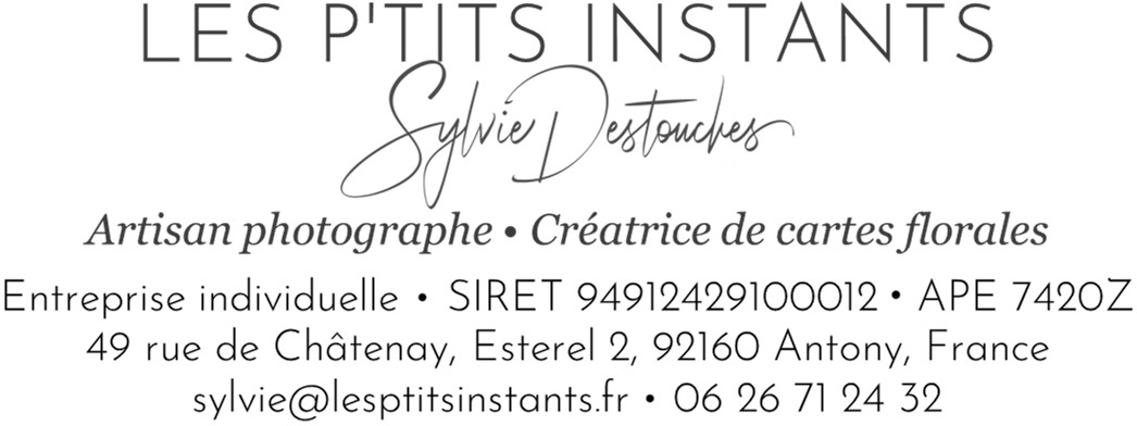 LES P'TITS INSTANTS Artisan Photographe &  Créatrice de cartes florales