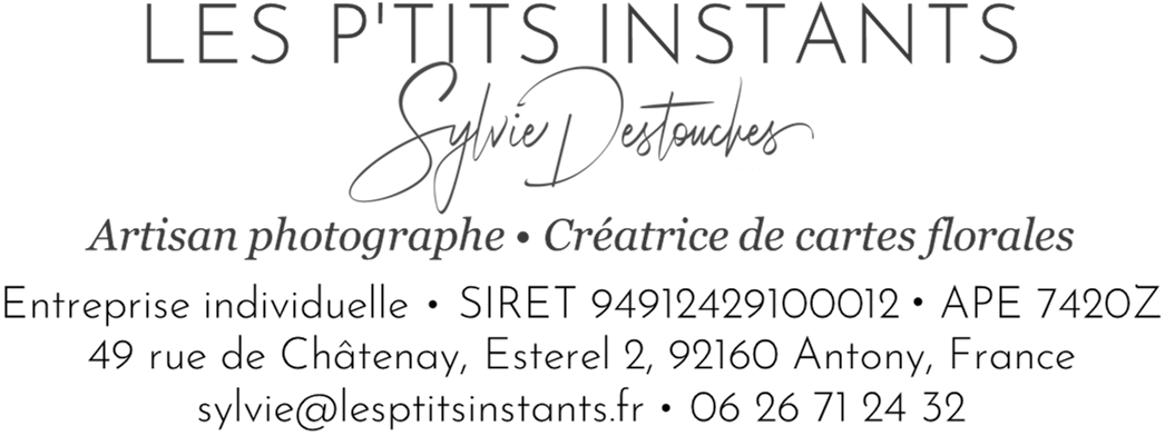 LES P'TITS INSTANTS Artisan Photographe &  Créatrice de cartes florales