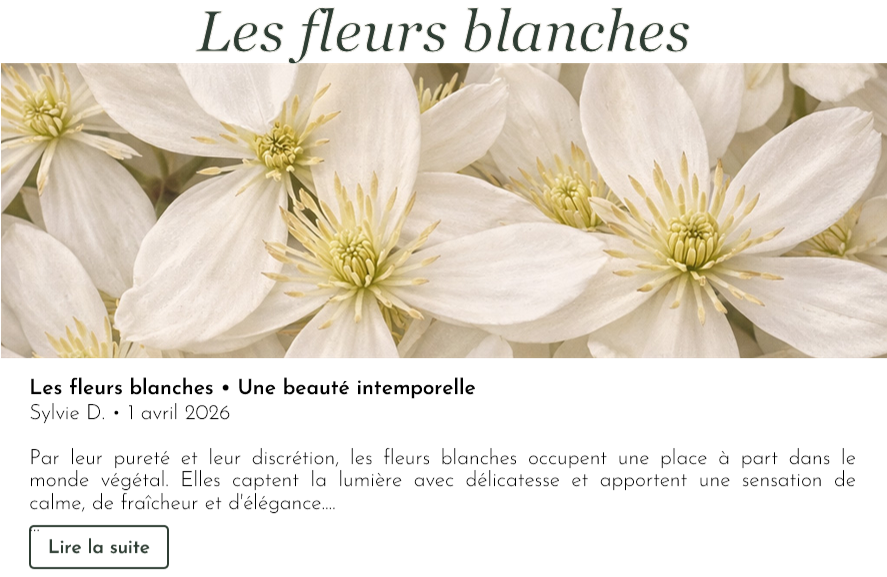 Les fleurs blanches