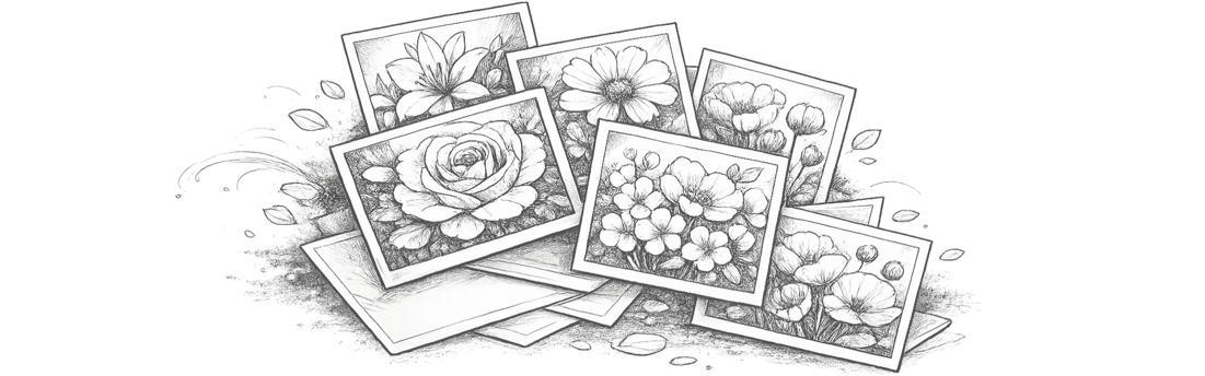 Cartes postales florales