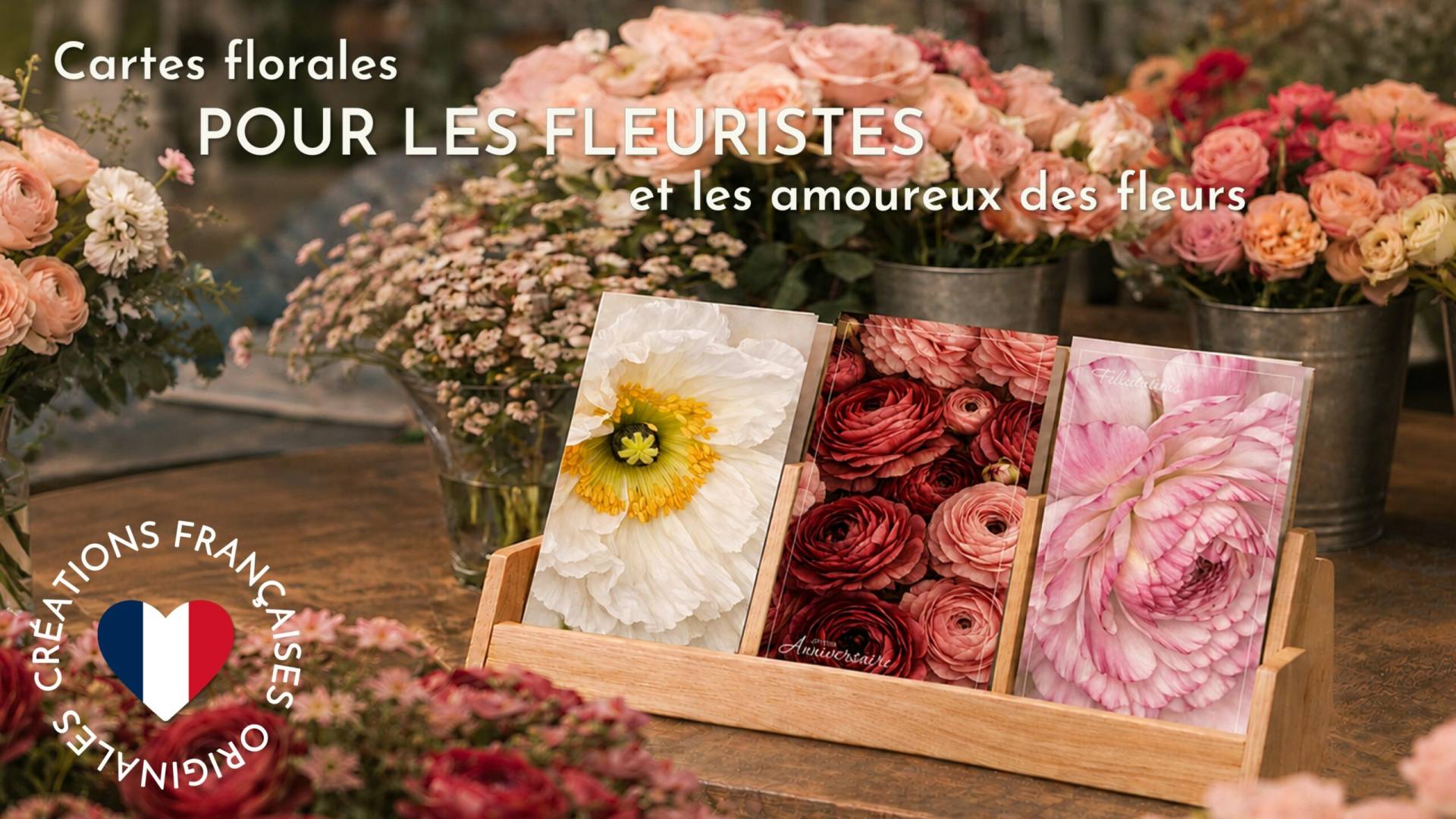 Cartes florales pour les fleuristes et les amoureux des fleurs